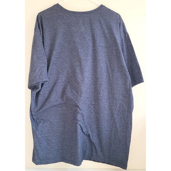 Lee Men's 3XL Regular Fit Blue Heathered T-Shirt Cotton Polyester Big & Tall - Picture 2 of 8